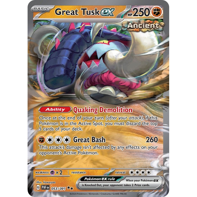 Great Tusk ex (053/091) [Scarlet & Violet: Paldean Fates]