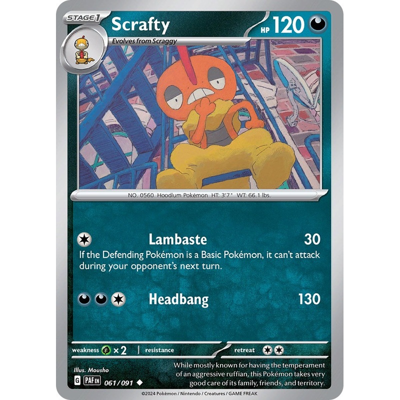 Scrafty (061/091) [Scarlet & Violet: Paldean Fates]