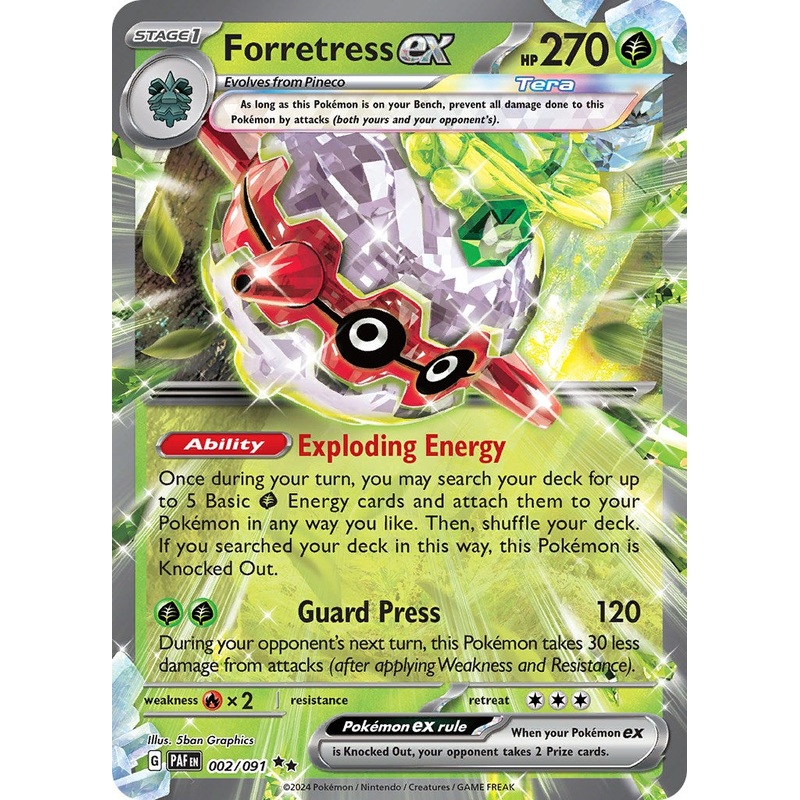 Forretress ex (002/091) [Scarlet & Violet: Paldean Fates]