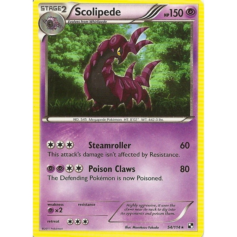Scolipede (54/114) (Cracked Ice Holo) [Black & White: Dragons Exalted]