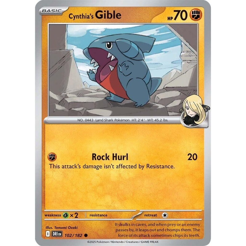 Cynthia's Gible (102/182) [Scarlet & Violet: Destined Rivals]