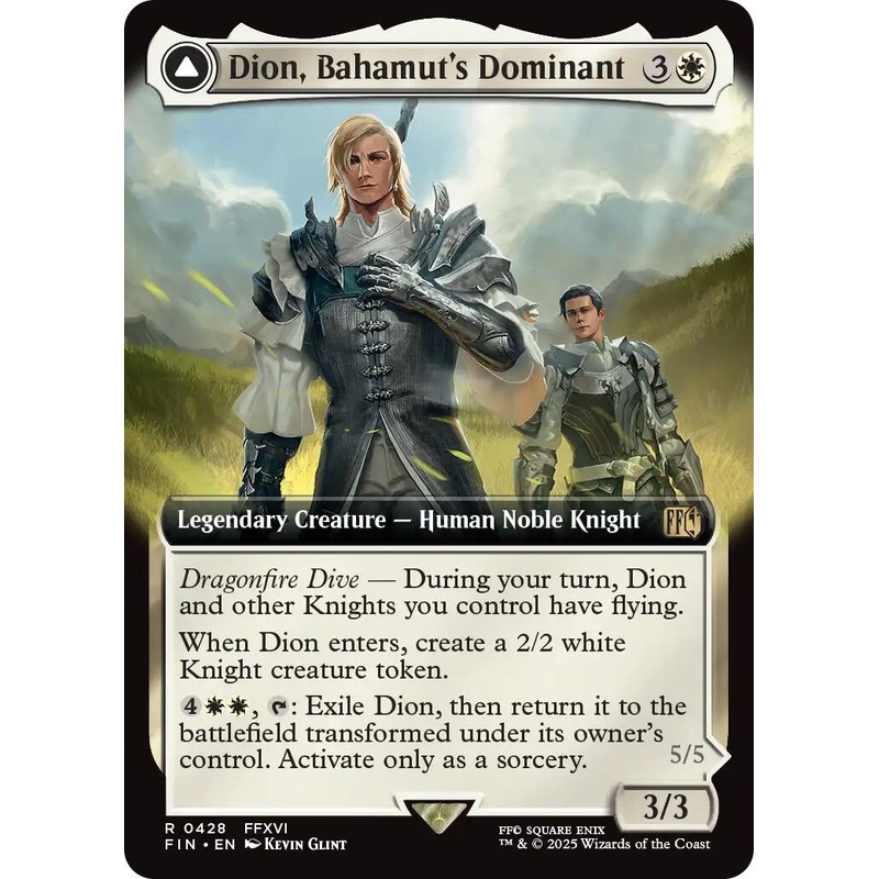 Dion, Bahamut's Dominant // Bahamut, Warden of Light (Extended Art) [FINAL FANTASY]