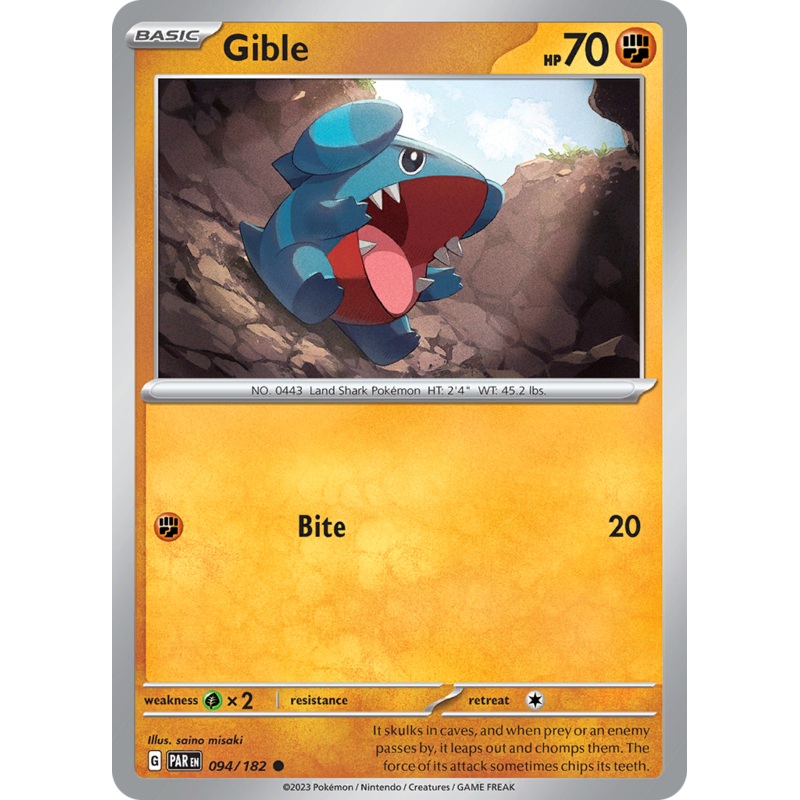 Gible (094/182) [Scarlet & Violet: Paradox Rift]