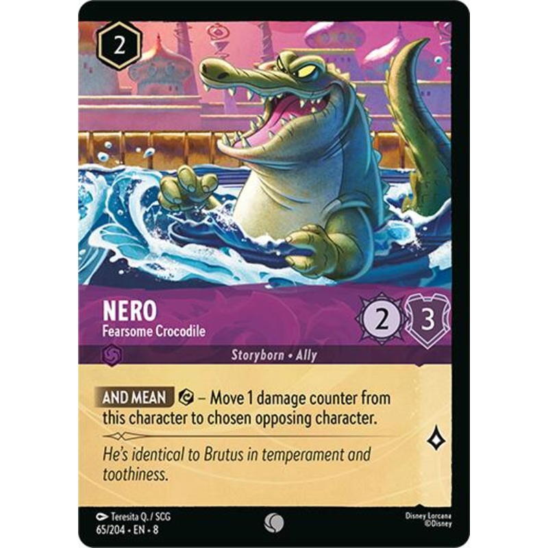 Nero - Fearsome Crocodile (Cold Foil) (65/204) [Reign of Jafar]