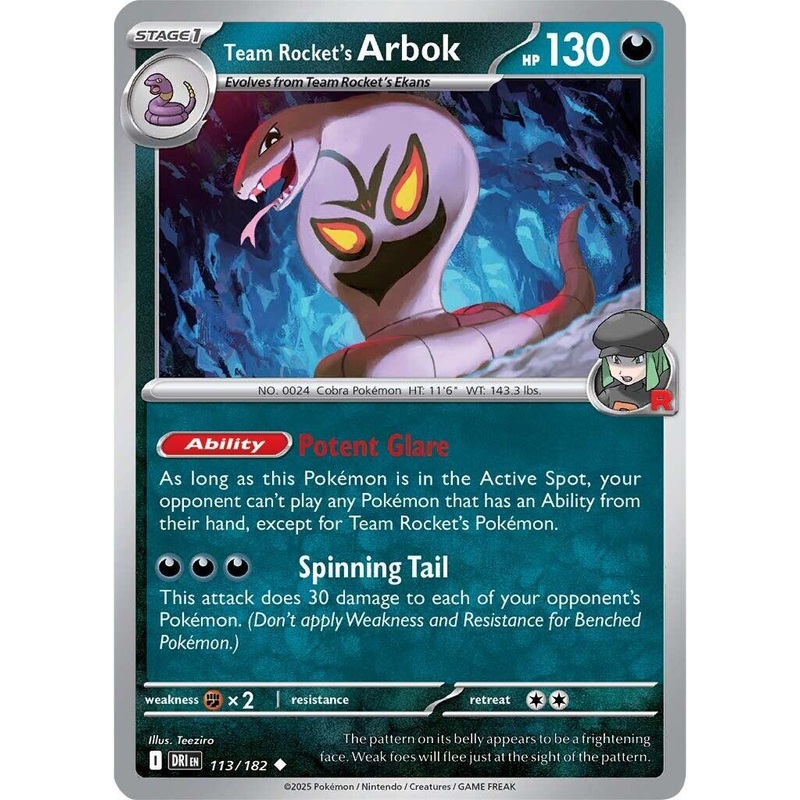 Team Rocket's Arbok (113/182) [Scarlet & Violet: Destined Rivals]