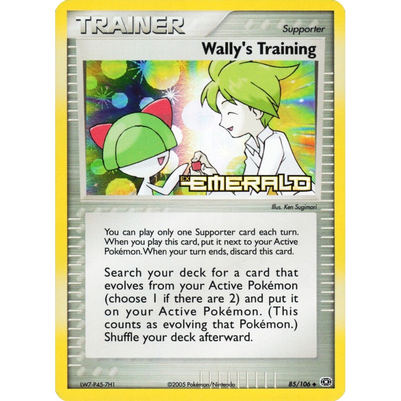 Wally's Training (85/106) (Stamped) [EX: Emerald]