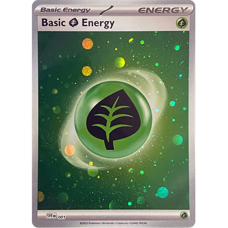 Basic Grass Energy (001) (Cosmos Holo) [Scarlet & Violet: Base Set]