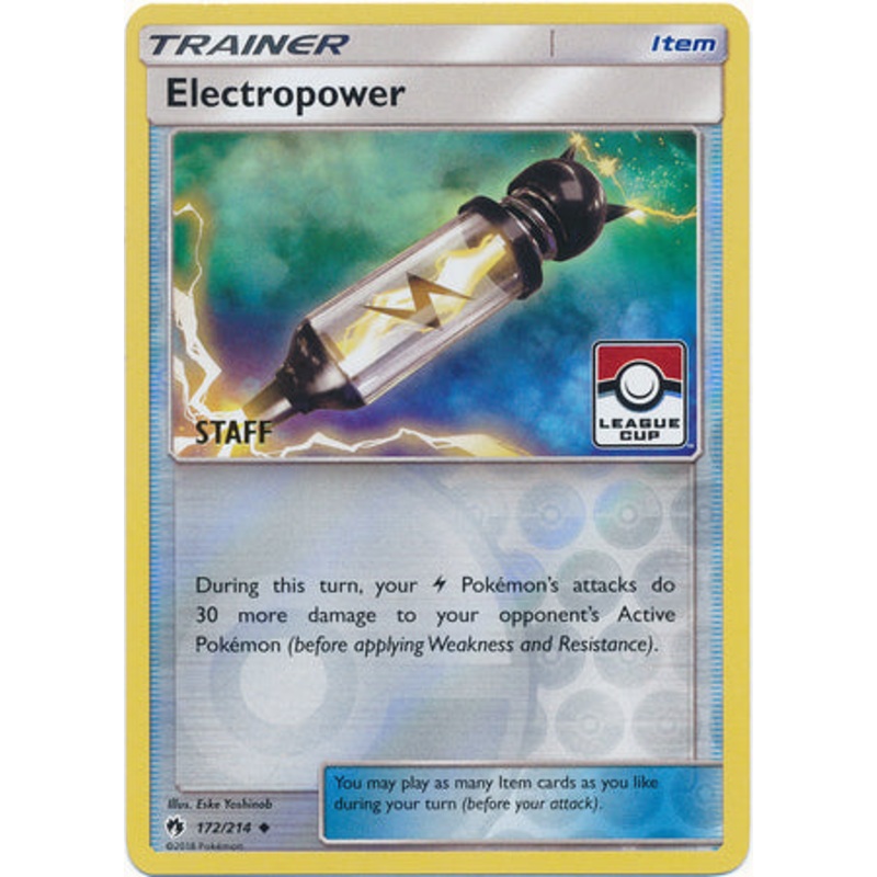 Electropower (172/214) (League Promo Staff) [Sun & Moon: Lost Thunder]