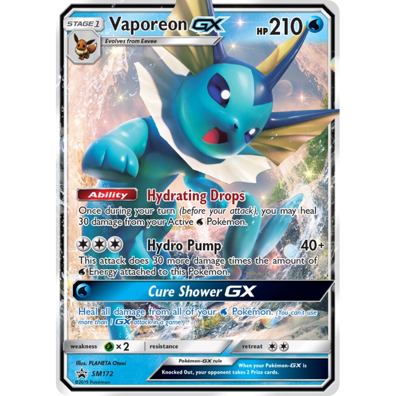Vaporeon GX (SM172) [Sun & Moon: Black Star Promos]