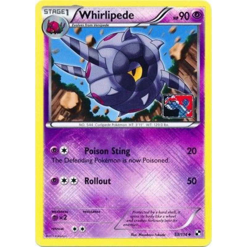 Whirlipede (53/114) (League Promo) [Black & White: Base Set]