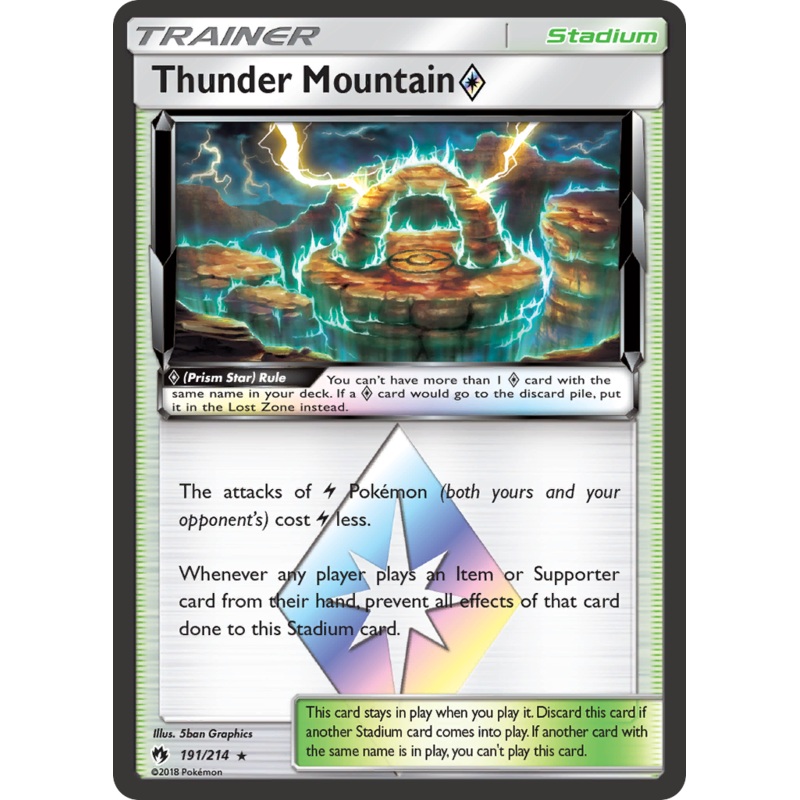 Thunder Mountain (191/214) (Prism Star) [Sun & Moon: Lost Thunder]