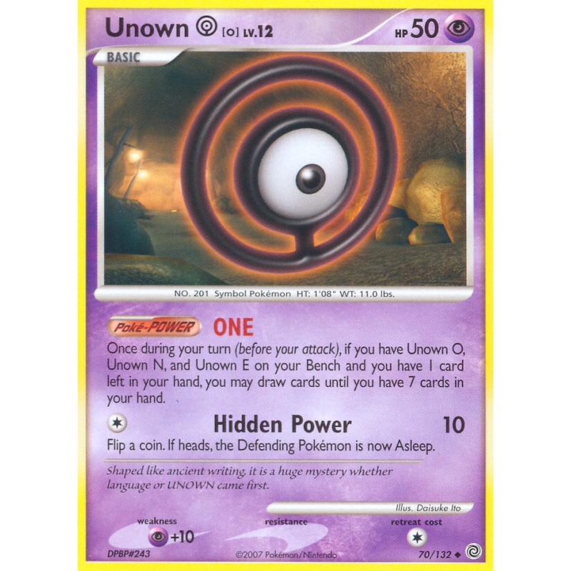 Unown O (70/132) [Diamond & Pearl: Secret Wonders]