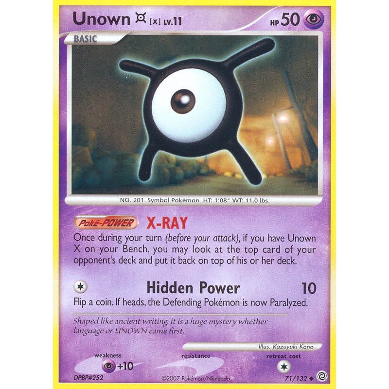 Unown X (71/132) [Diamond & Pearl: Secret Wonders]