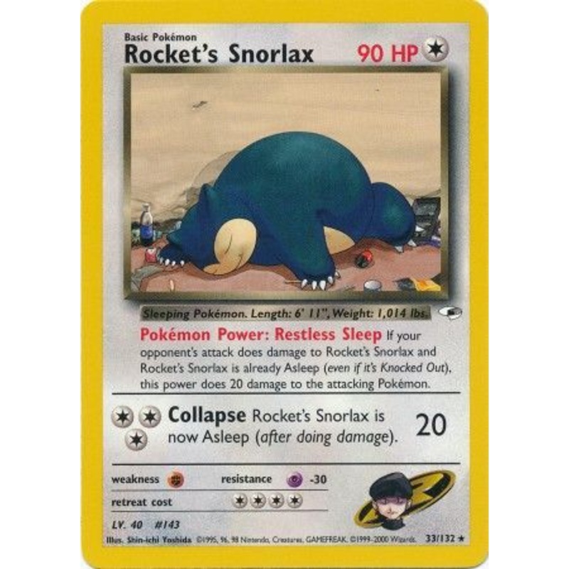 Rocket's Snorlax (33/132) [Gym Heroes Unlimited]
