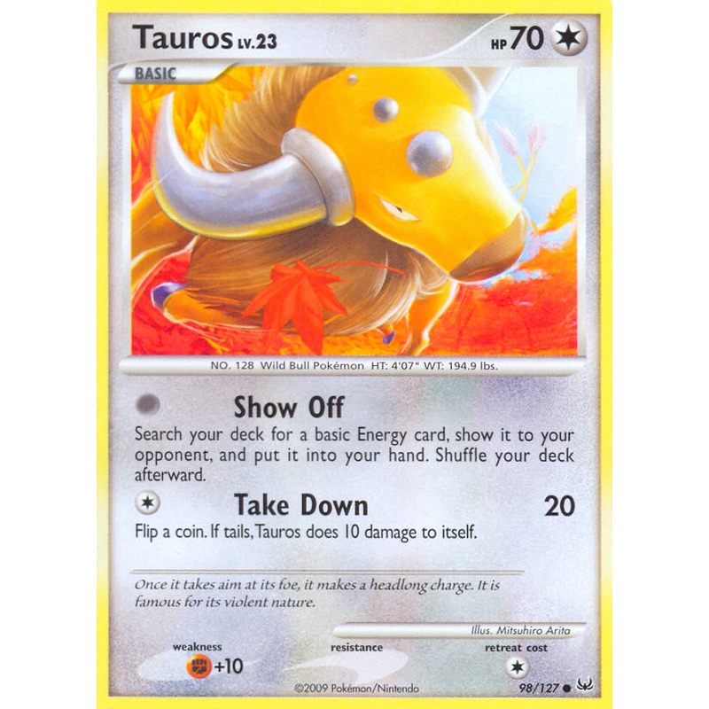 Tauros (98/127) [Platinum: Base Set]