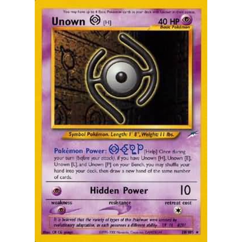 Unown [H] (28/105) [Neo Destiny Unlimited]