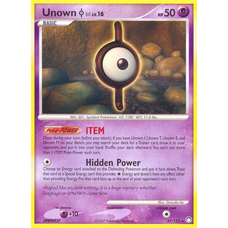 Unown I (37/123) [Diamond & Pearl: Mysterious Treasures]