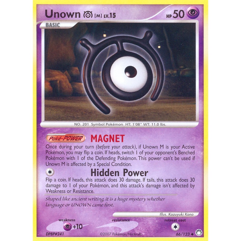 Unown M (66/123) [Diamond & Pearl: Mysterious Treasures]