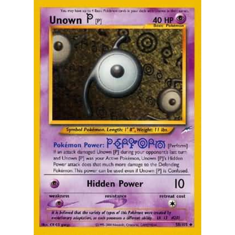 Unown [P] (58/105) [Neo Destiny Unlimited]