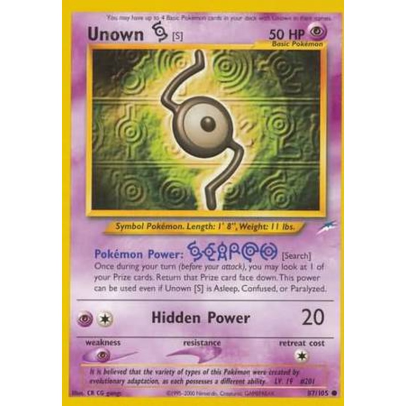 Unown [S] (87/105) [Neo Destiny Unlimited]
