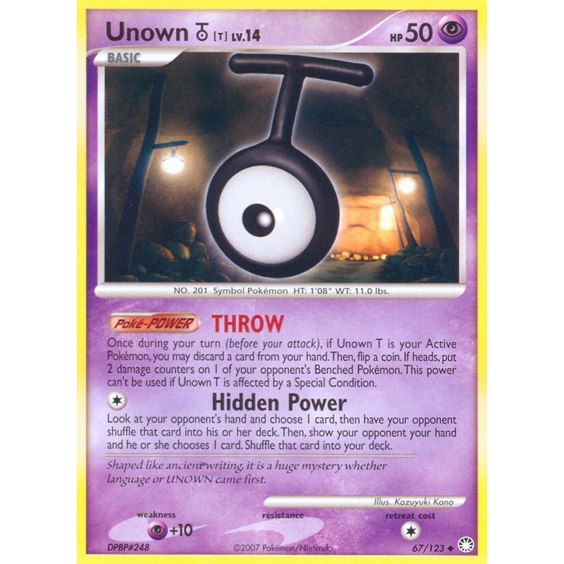 Unown T (67/123) [Diamond & Pearl: Mysterious Treasures]