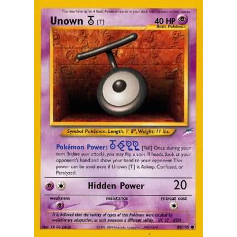 Unown [T] (88/105) [Neo Destiny Unlimited]
