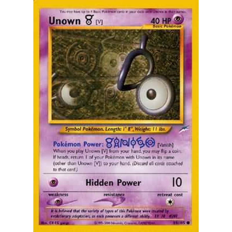 Unown [V] (89/105) [Neo Destiny Unlimited]
