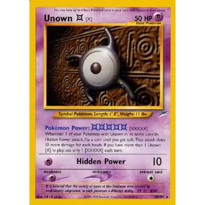 Unown [X] (30/105) [Neo Destiny Unlimited]