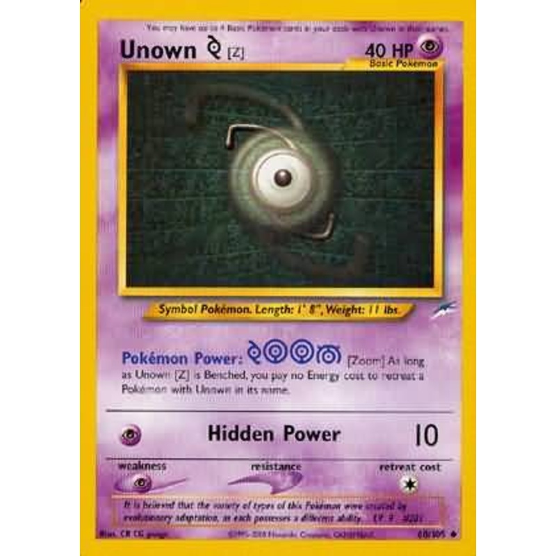 Unown [Z] (60/105) [Neo Destiny Unlimited]