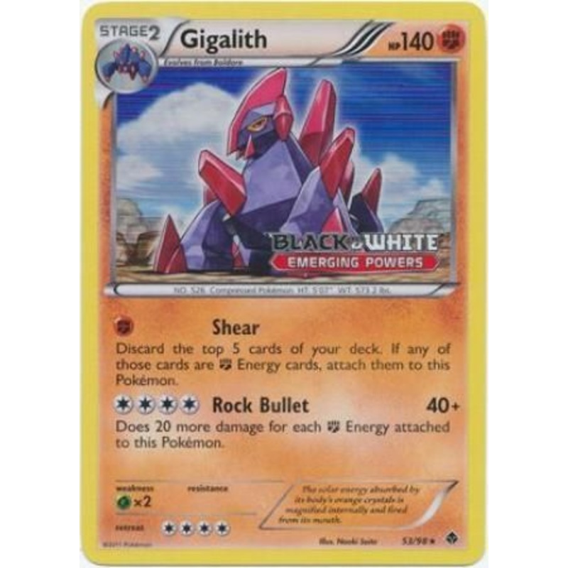 Gigalith (53/98) (Prerelease Promo) [Black & White: Black Star Promos]