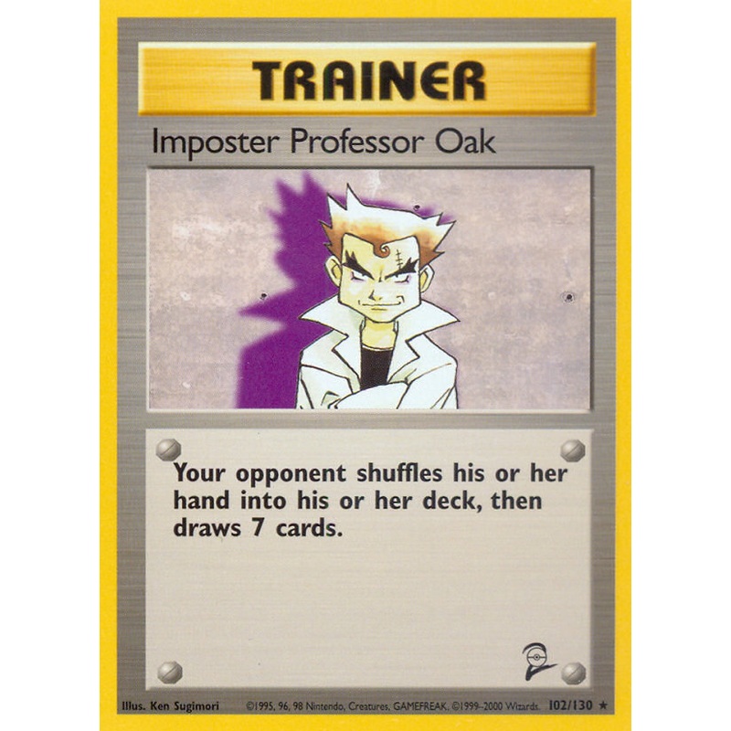 Imposter Professor Oak (102/130) [Base Set 2]