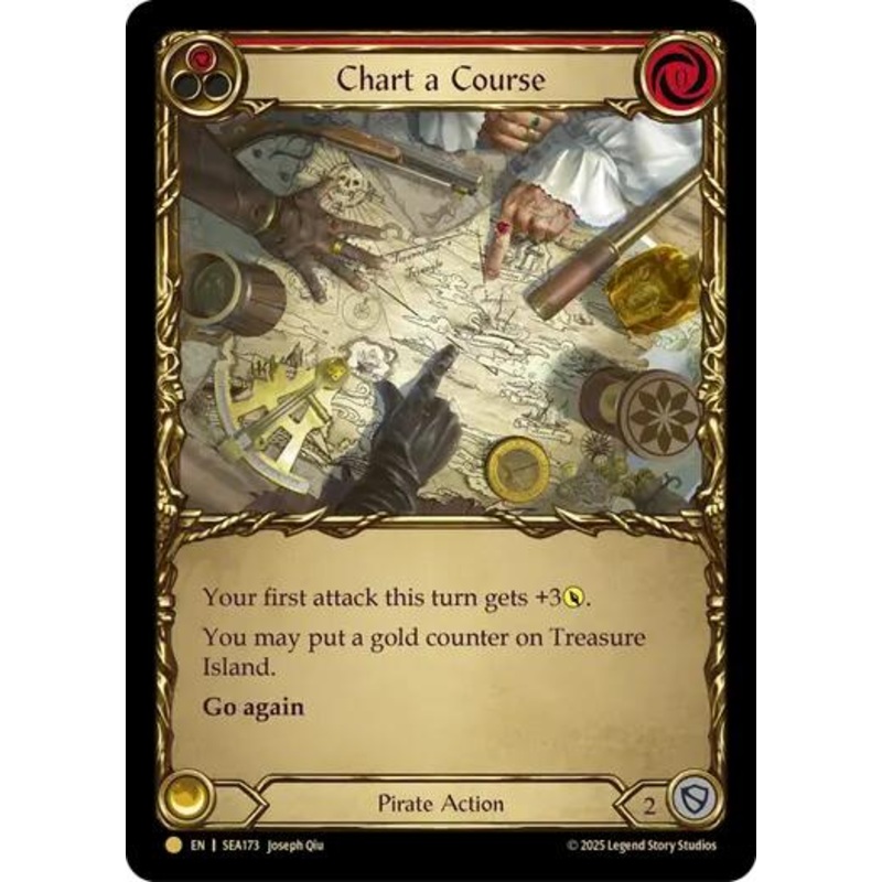 Chart a Course (Red) (Treasure) [SEA173] (High Seas)  Cold Foil