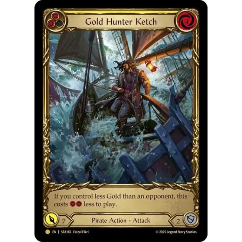 Gold Hunter Ketch (Treasure) [SEA165] (High Seas)  Cold Foil