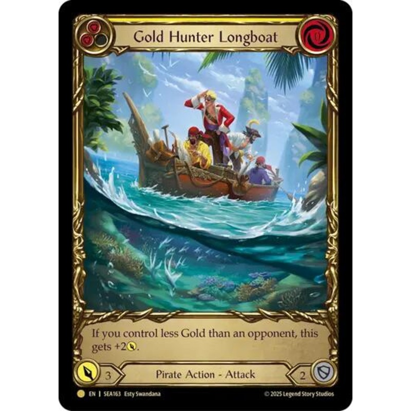 Gold Hunter Longboat (Treasure) [SEA163] (High Seas)  Cold Foil