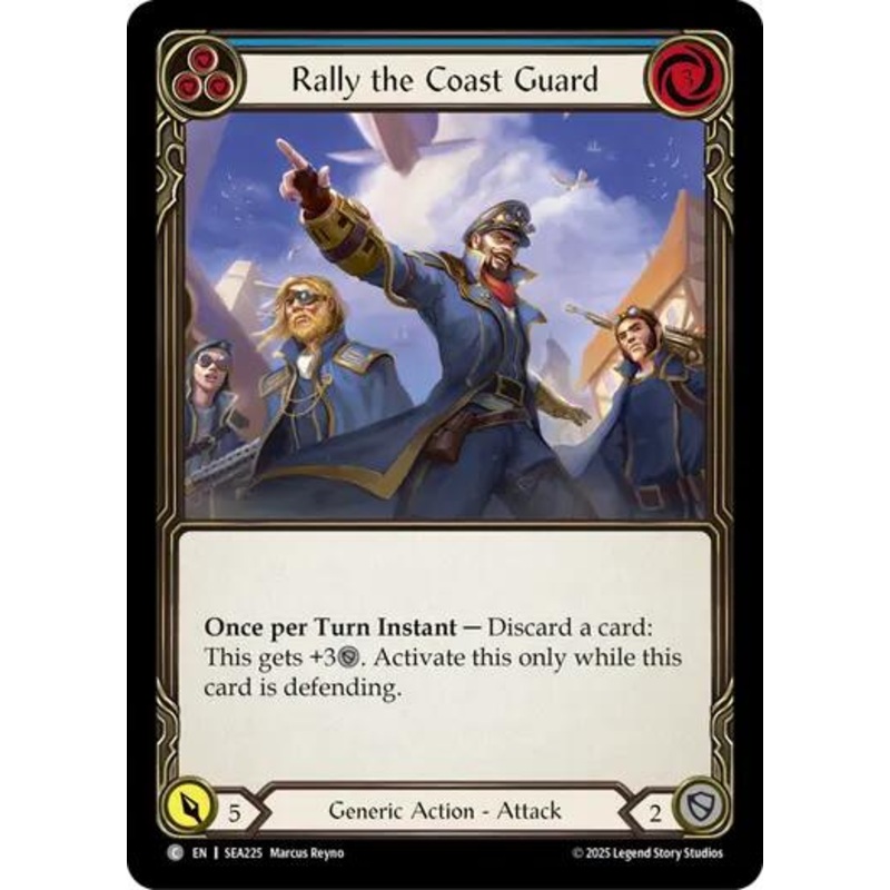 Rally the Coast Guard (Blue) [SEA225] (High Seas)  Rainbow Foil