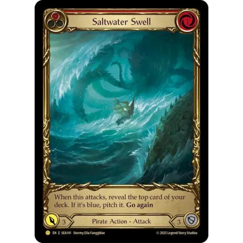 Saltwater Swell (Red) (Treasure) [SEA141] (High Seas)  Cold Foil