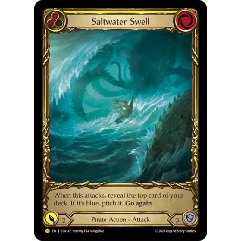 Saltwater Swell (Yellow) (Treasure) [SEA142] (High Seas)  Cold Foil