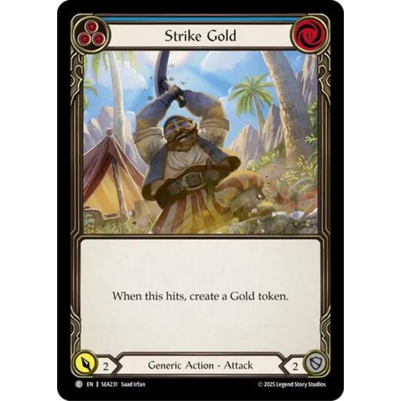 Strike Gold (Blue) [SEA231] (High Seas)  Rainbow Foil