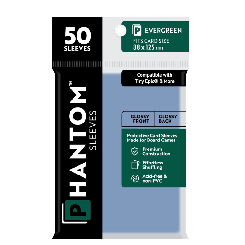Phantom Sleeves: Evergreen Size (88mm x 125mm) 50 ct