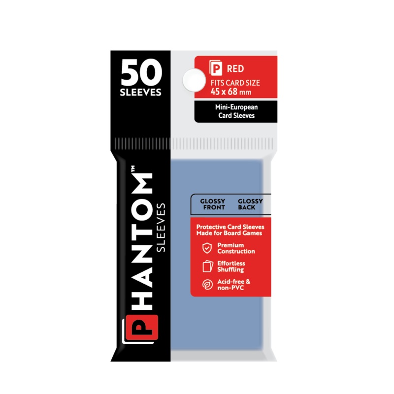 Phantom Sleeves: Red Size (45mm x 68mm) 50 ct