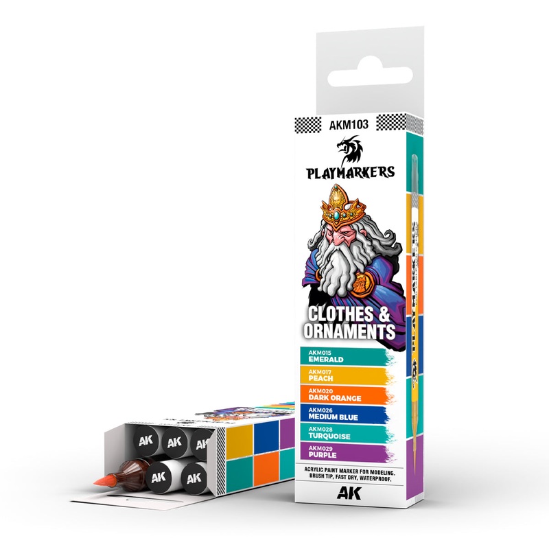 PLAYMARKERS SET - CLOTHES & ORNAMENTS (6 ref.)