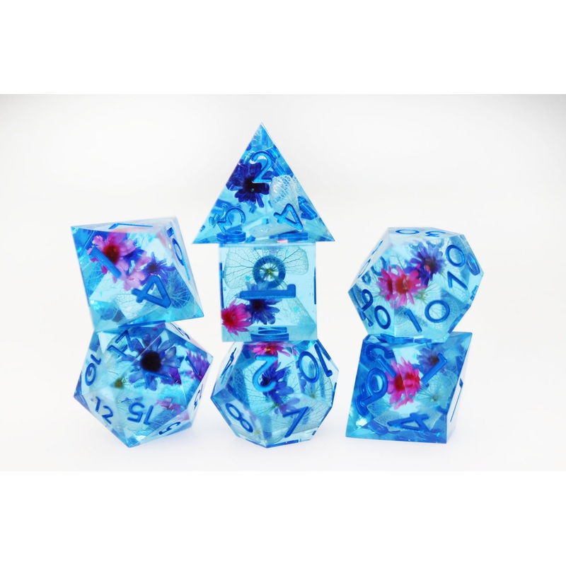 Sharp Edge RPG Dice Set - Spring Showers