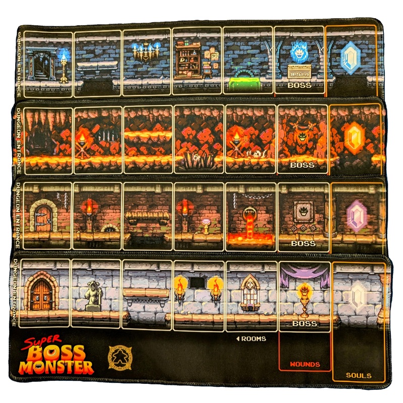Super Boss Monster - 4 Individual Neoprene Player Dungeon Mats
