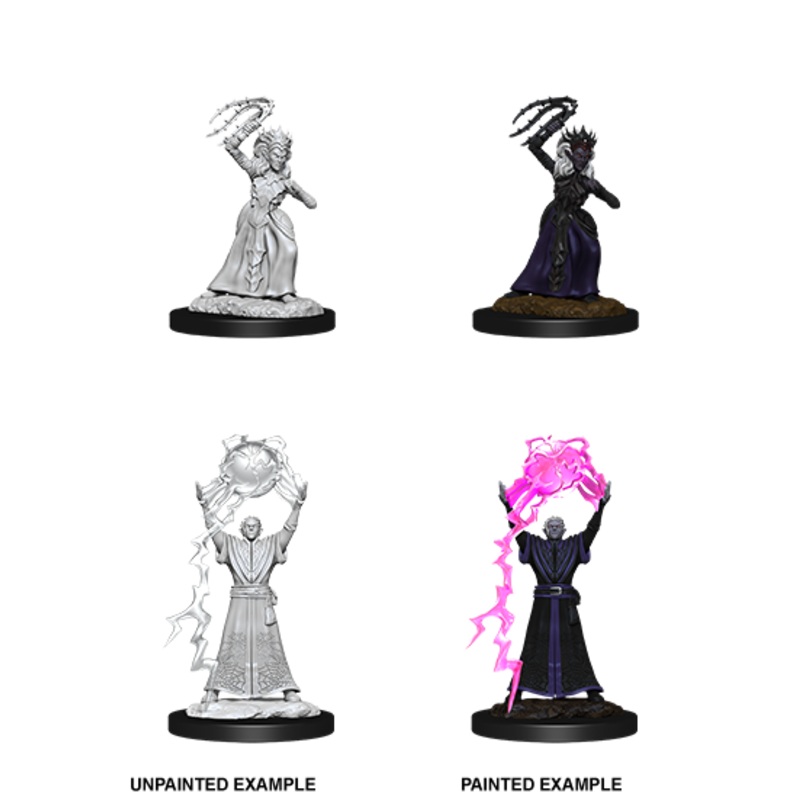 Dungeons & Dragons Nolzur's Marvelous Unpainted Miniatures: W12 Drow Mage & Drow Priestess
