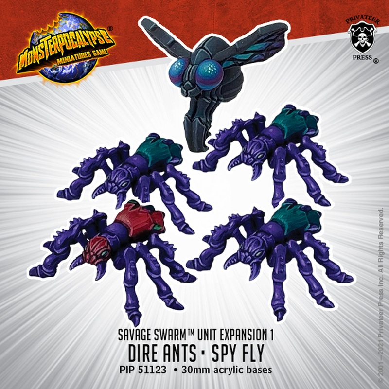 Monsterpocalypse - Savage Swarm Unit: Dire Ants & Spy Fly