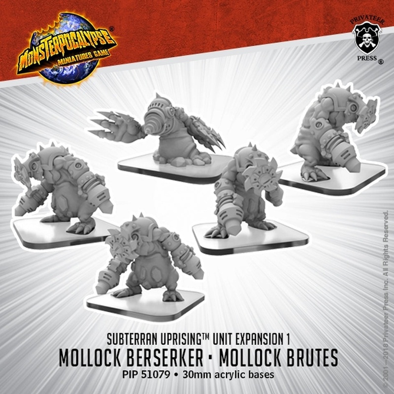 Monsterpocalypse - Subterran Units: Mollock Brutes and Mollock Berserker