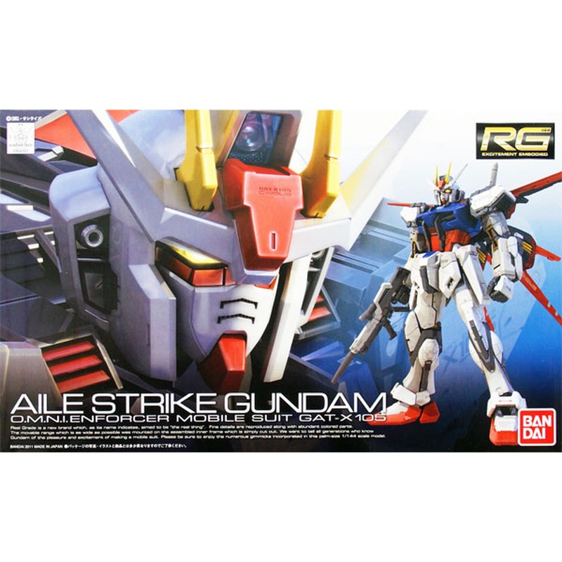 Bandai 1:144 RG #3 GAT-X105 Aile Strike Gundam Plastic Model Kit