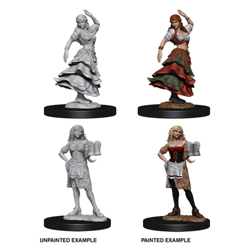 Pathfinder Deep Cuts Unpainted Miniatures: W04 Bartender/Dancing Girl