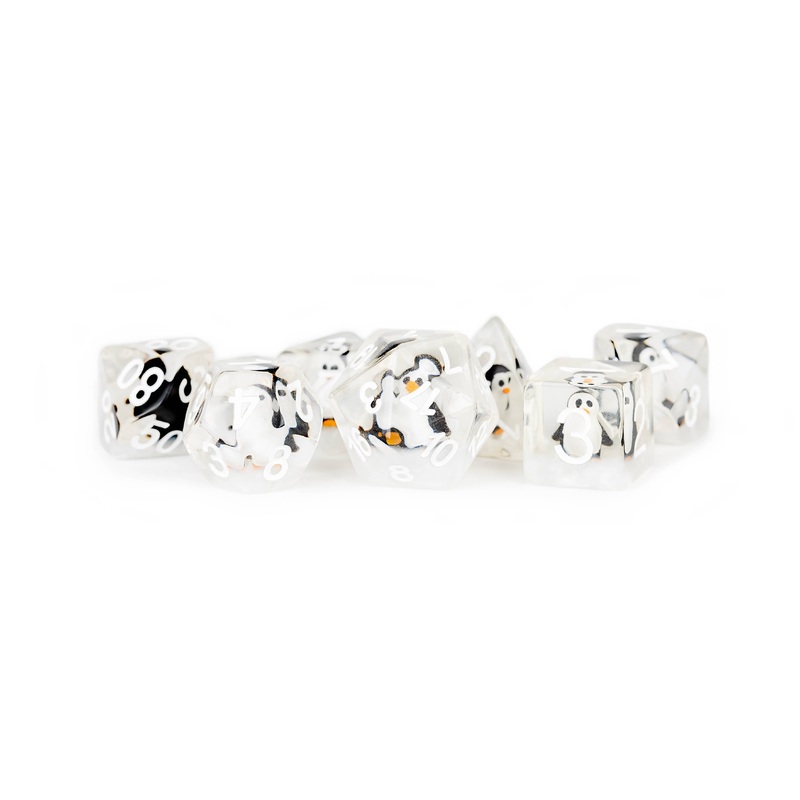 Penguin Dice Resin Polyhedral Dice Set: Perfect for DND Game
