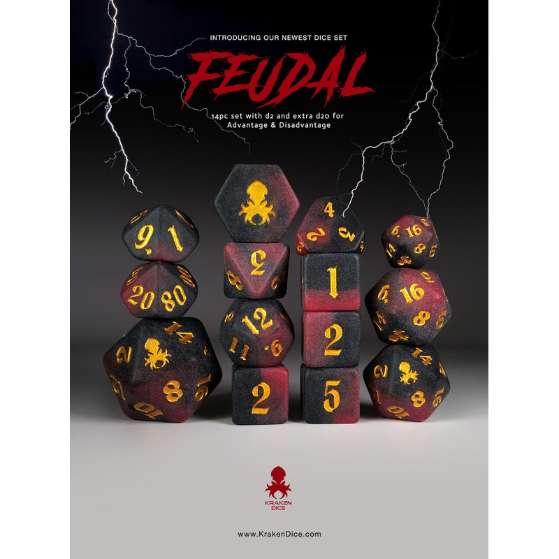 Kraken Dice Matte Dice Sets for TTRPGS